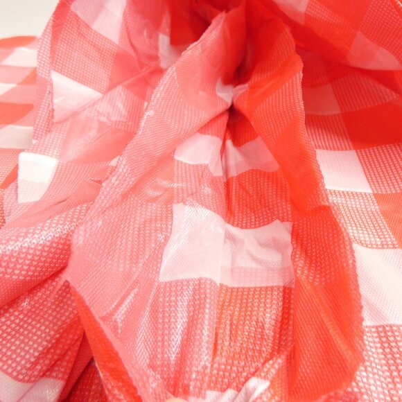 70.8" Round Tablecloth 10 Pack Thin Long & Thin Red White Checkerboard NWT - Picture 6 of 8